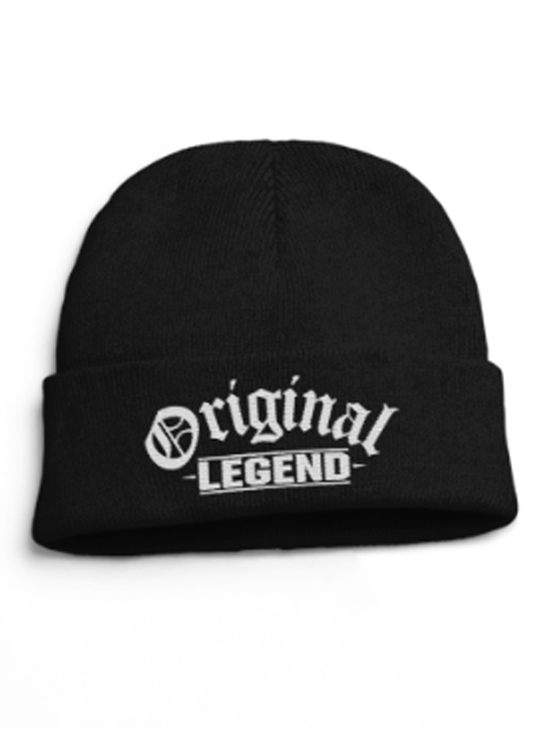 Original Legend Beanie Hat - Black with White Logo