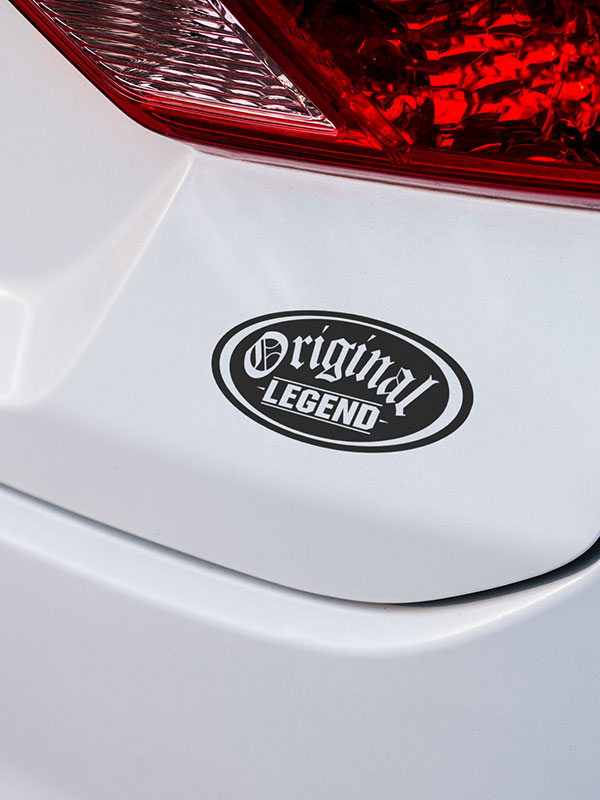 Original Legend sticker on car bumper